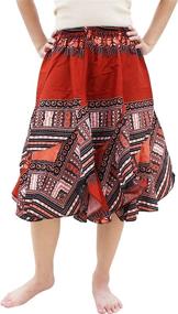 img 2 attached to Raan Pah Muang Dashiki Elastic Girls' Clothing : Skirts & Skorts