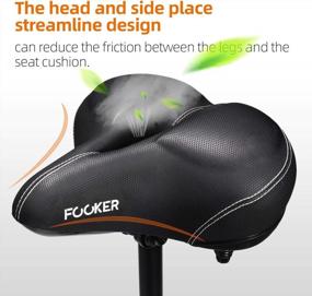 img 3 attached to Ride In Comfort With FOOKER Super Wide Memory Foam Bicycle Seat - Perfect For Bikes, Electric Bikes, And Indoor Cycling