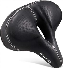 img 4 attached to Ride In Comfort With FOOKER Super Wide Memory Foam Bicycle Seat - Perfect For Bikes, Electric Bikes, And Indoor Cycling