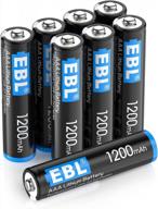 high performance ebl 8 pack 1200mah 1.5v aaa lithium non-rechargeable batteries - ideal for high-tech devices with constant voltage logo
