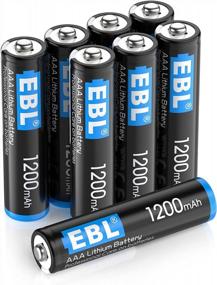 img 4 attached to High Performance EBL 8 Pack 1200MAh 1.5V AAA Lithium Non-Rechargeable Batteries - Ideal For High-Tech Devices With Constant Voltage