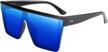 stay fashion-forward with feisedy oversized square sunglasses -uv protected for men and women logo