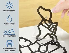 img 2 attached to 🗺️ Lushleaf Design Large RV State Sticker Map - 14.5 x 21.5 inches, Modern Design