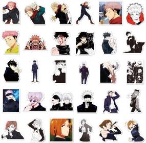 img 2 attached to Jujutsu Kaisen Waterproof Stickers Set For Water Bottles, Skateboards, Luggage - 50PCS Japanese Anime Decals For Graffiti, Patches And Decorations