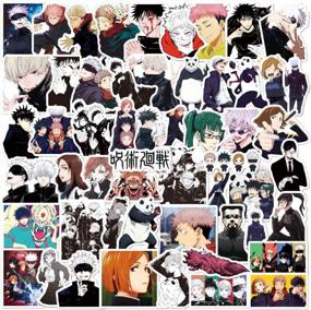 img 3 attached to Jujutsu Kaisen Waterproof Stickers Set For Water Bottles, Skateboards, Luggage - 50PCS Japanese Anime Decals For Graffiti, Patches And Decorations