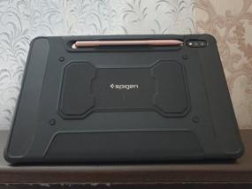 img 5 attached to 📱 Spigen Tough Armor Pro для чехла Samsung Galaxy Tab S7 Plus с держателем S Pen (2020) - Черный: Великолепная защита и удобство.