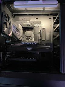 img 7 attached to Fractal Design Meshify C - Компактный средний башенный корпус для компьютера с превосходным воздушным потоком, 2 вентиляторами, заглушкой блока питания и закаленным стеклянным боковым панелями - белый