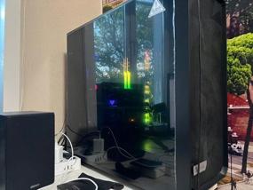 img 5 attached to Fractal Design Meshify C - Компактный средний башенный корпус для компьютера с превосходным воздушным потоком, 2 вентиляторами, заглушкой блока питания и закаленным стеклянным боковым панелями - белый