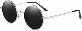 img 4 attached to Stylish Retro Metal Circle Sunglasses: Dollger'S Polarized Eyewear For Men And Women