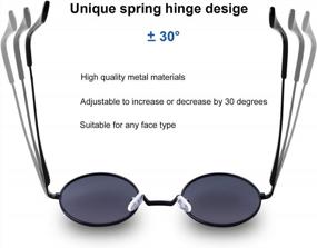 img 1 attached to Стильные солнцезащитные очки в металлическом круге в стиле ретро: поляризованные очки Dollger'S для мужчин и женщин