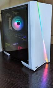 img 8 attached to Aerocool Cylon Mini Micro ATX White PC Box with RGB 13 Window and 8Cm Fan