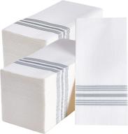 🧻 premium 300-pack linen feel disposable bathroom guest towels – soft, absorbent & decorative hand towels for parties, dinners, kitchen & weddings логотип