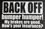 🚦 c60337 (white) defensive bumper sticker: respect my brakes! insurance in check? 8x5.7 logo