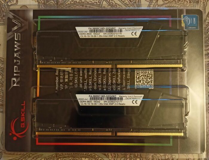 img 1 attached to G.Skill Ripjaws V Series 32GB (2 x 16GB) 💪 DDR4 3600 CL16-19-19-39 1.35V Dual Channel Desktop Memory Model F4-3600C16D-32GVKC review by Jnis Muinieks ᠌