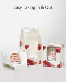 img 3 attached to 25 Easy Assembly Pop-Up Cupcake Boxes - Perfect For Mother'S Day Gift | Yotruth Choice Series Roses Single Boxes