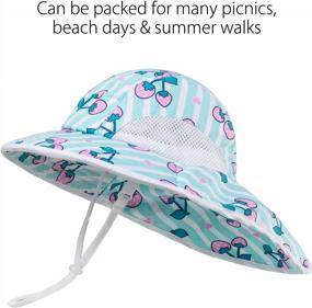 img 1 attached to Защитите своего малыша: шляпа от солнца UPF 50+ для младенцев и малышей с широкими полями и клапаном на шее