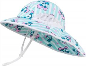 img 4 attached to Защитите своего малыша: шляпа от солнца UPF 50+ для младенцев и малышей с широкими полями и клапаном на шее
