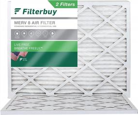 img 4 attached to 10X14X1 MERV 8 Dust Defense Pleated HVAC AC Furnace Air Filter 2-Pack (Actual Size: 9.50 X 13.50 X 0.75 Inches) By Filterbuy