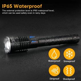 img 3 attached to 120000 High Lumens Rechargeable Super Bright XHP120 USB Tactical Flashlight - 5 Modes, Waterproof & Zoomable For Camping, Hiking & Emergencies.