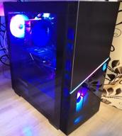 img 1 attached to MSI MPG SEKIRA 100R Premium Mid-Tower Gaming PC Case: Tempered Glass Side Panel, Liquid Cooling Support up to 360mm Radiator, Two-Tone Design review by Wiktor Paul ᠌