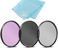 optimized 58mm multi-coated filter kit (uv-cpl-fld) for canon rebel t5, t6, t6i, t7i, t8i, eos 80d, eos 90d, eos 77d, sl3 cameras with canon ef-s 18-55mm is stm lens logo