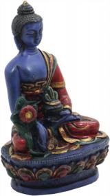 img 3 attached to Tibetan Healing Medicine Buddha Statue Hand Painted Nepal - DharmaObjects