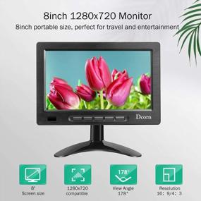 img 3 attached to Dcorn 12 Inch Small HD Monitor with Built-In Speaker and 1280X720 Resolution at 60Hz - HA82