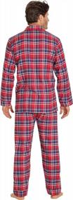 img 3 attached to Get Cozy With EVERDREAM'S Men'S Flannel Pajamas - 100% Cotton, Long PJ Set