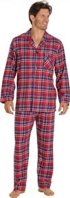img 4 attached to Get Cozy With EVERDREAM'S Men'S Flannel Pajamas - 100% Cotton, Long PJ Set