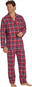 img 2 attached to Get Cozy With EVERDREAM'S Men'S Flannel Pajamas - 100% Cotton, Long PJ Set