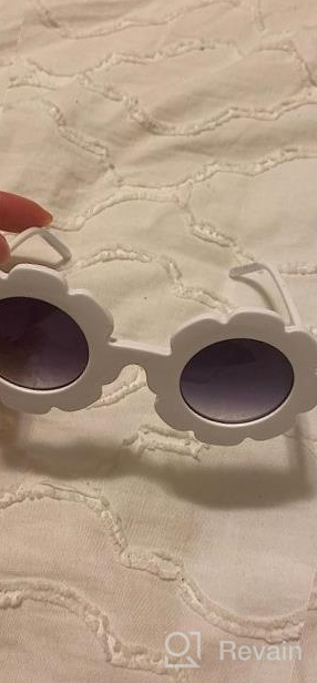 img 1 attached to 🌼 Adorable ADEWU Sunglasses for Kids: Round Flower Cute Glasses, UV 400 Protection - Perfect Children Gifts for Girls and Boys! review by Andy Tran