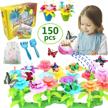 gifts toys for 3, 4, 5, 6 year old girls - diy flower garden building kits educational outdoor activity for preschool toddlers playset stem toy crafts birthday easter gifts for girls kids logo