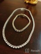 img 1 attached to 18K White Gold Plated 4.0Mm Cubic Zirconia Classic Tennis Necklace - 16/18/20/22/24 Inch review by Brittany Collins