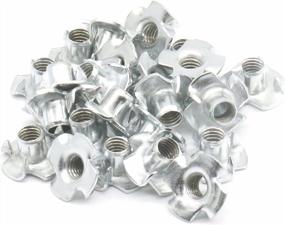 img 1 attached to BinifiMux 100 Pieces M3X6Mm Carbon Steel T-Nuts Zinc Plated 4 Pronged Tee Nut