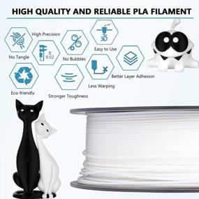 img 1 attached to High-Quality 1KG PLA White 3D Printer Filament, Accurate 1.75Mm Diameter, +/- 0.02Mm Tolerance