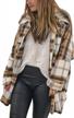 flannel plaid shacket jacket for women - casual and stylish brushed fall shirt coat by tanming logo