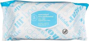 img 4 attached to 👶 Unscented Amazon Elements Baby Wipes - 80 Count, Convenient Flip-Top Packs