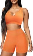jninth's seamless workout sets: perfect 2-piece yoga outfits for women featuring high-waist leggings and sports bra. logo