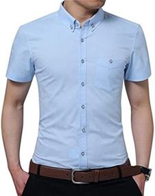img 1 attached to Men'S Slim Fit Printed Dress Shirts - 100% Cotton, Long Sleeve, Button Down, Perfect For Casual Wear. Year-To-Date Collection.