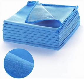 img 4 attached to ZHIDIAN Window Glass Polishing Cloth, 8Pack Premium Microfiber Streak Free Lint Free Rags, Quickly Easy Clean Glasses, Windshields, Mirrors, Shower Doors Cleaner Towels, Just Need Water, 12X12”