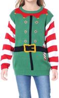 daisysboutique children christmas reindeer cutedeers boys' clothing : sweaters logo