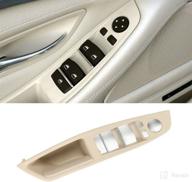 🚪 jaronx driver side door handle for bmw 5 series | window switch armrest panel - left front door armrest pull handle for bmw f10/f11 520 523 525 528 530 535 (2010-2016) | off-white/lccx color логотип