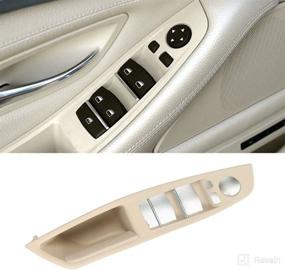 img 4 attached to 🚪 Jaronx Driver Side Door Handle for BMW 5 Series | Window Switch Armrest Panel - Left Front Door Armrest Pull Handle for BMW F10/F11 520 523 525 528 530 535 (2010-2016) | Off-White/LCCX Color