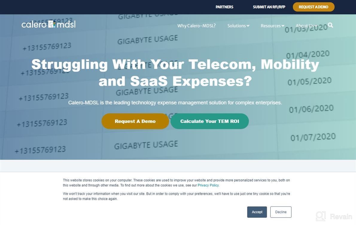 img 1 attached to Calero-MDSL Telecom Expense Management (TEM) review by Matthew Watkins