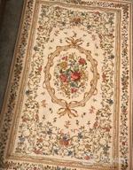 img 1 attached to UKELER Vintage Rustic Shabby Rose Rugs Luxury Soft Elegant Traditional Rugs Accent Floral Floor Rugs Carpet For Home Living Room/Bedroom (78.7''X55'', Country Rose) review by Larry Breeze