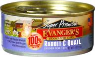 🐰 24-pack of 5.5 oz cans: evanger's super premium rabbit and quail dinner for cats логотип