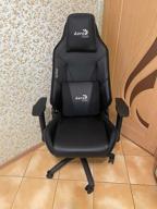 img 1 attached to Computer chair AeroCool Admiral gaming, upholstery: faux leather, color: smoky black review by Stanislaw Was ᠌