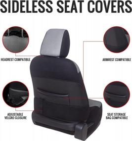 img 2 attached to AUTOYOUTH Gray Mesh Fabric Car Seat Covers For Front Seats - Breathable Bucket Seat Protectors For Men Women, Suitable For Cars, SUVs, Trucks And Vans.