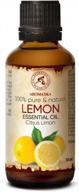 pure italian lemon essential oil 1.7 fl oz - 100% natural and undiluted - perfect for aromatherapy, home fragrances, and intensive care for face, body, skin, and hair - great with other essential oils logo
