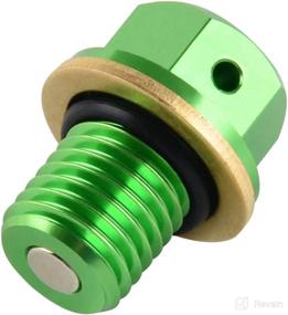 img 4 attached to NICECNC Green Magnetic Oil Drain Plug Bolt - 12mm P1.5, Compatible with Honda XR650L CR125 CR250 CR480 CR500 CR125R CR250R CBR400R 500R 600RR CBR1000RR - See Fitment, Ideal for Dirt & Street Bikes